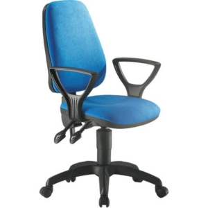 Sedia girevole per scrivania Unisit Leda LDAY Eco smart - schienale alto - rivestimento polipropilene Blu - Con braccioli-0