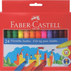 Pennarelli Faber-Castell CASTELLO Jumbo punta grossa 5 mm Assortito (astuccio di cartone da 24)-0