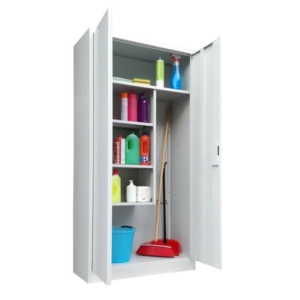 Armadio porta scope KUBO Bertesi due ante 90x41x181,5 cm Grigio -0