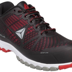 Scarpe da lavoro Delta Plus basse Deltasport S1P - PU iniettato mesh Nero- Rosso - Taglia 43 - DSPORSPNR43-0