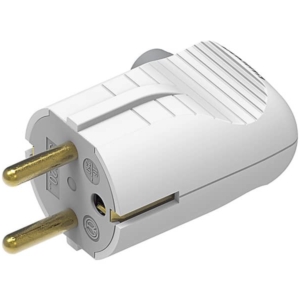 Spina volante 2P+T Bticino standard tedesco/italiano e standard Francia Bianco - S2020DE-0