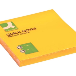 Foglietti riposizionabili Q-Connect 70 g/m² Arancio neon 76x76 mm - KF10517 (6 blocchetti da 75 fogli)-0