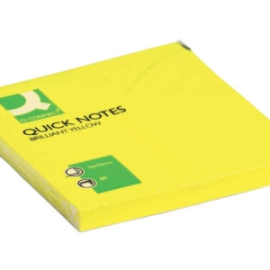 Foglietti riposizionabili Q-Connect 70 Giallo neon 76x76 mm - KF10514 (6 blocchetti da 75 fogli)-0
