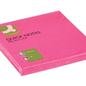 Foglietti riposizionabili Q-Connect 70 g/m² Fucsia neon 76x76 mm - KF10516 (6 blocchetti da 75 fogli)-0