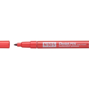 Pennarello indelebile Pentel Pen N50S punta conica 3.8 mm Rosso N50S-B-0