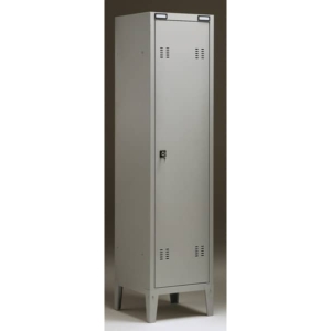 Spogliatoio Tecnical 2 a 1 posto con divisorio sporco/pulito - Acciaio 7/10 monoblocco - 43x47x180 cm-87714