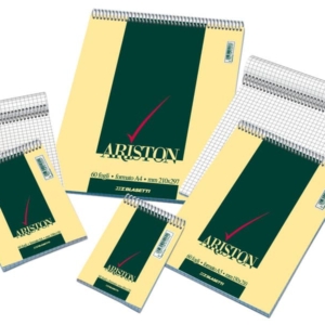 Blocchi spiralati a quadretti Blasetti ARISTON con copertina goffrata 3 colori 60 g/m² - 5mm - A7 - 8X12cm 240 - 1085 (conf.10)-0