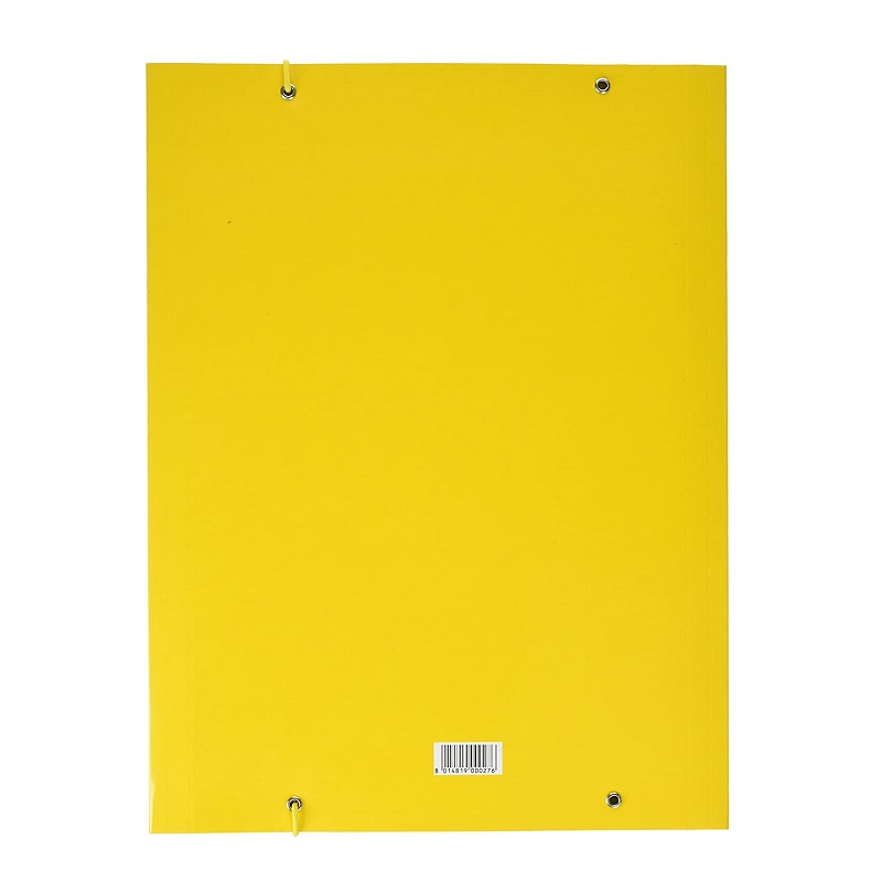 Cartelline con elastico tondo plastificata Brefiocart in presspan 25x35 cm - Giallo - 0208805.GI (conf.10)-110774 - Loveoffice