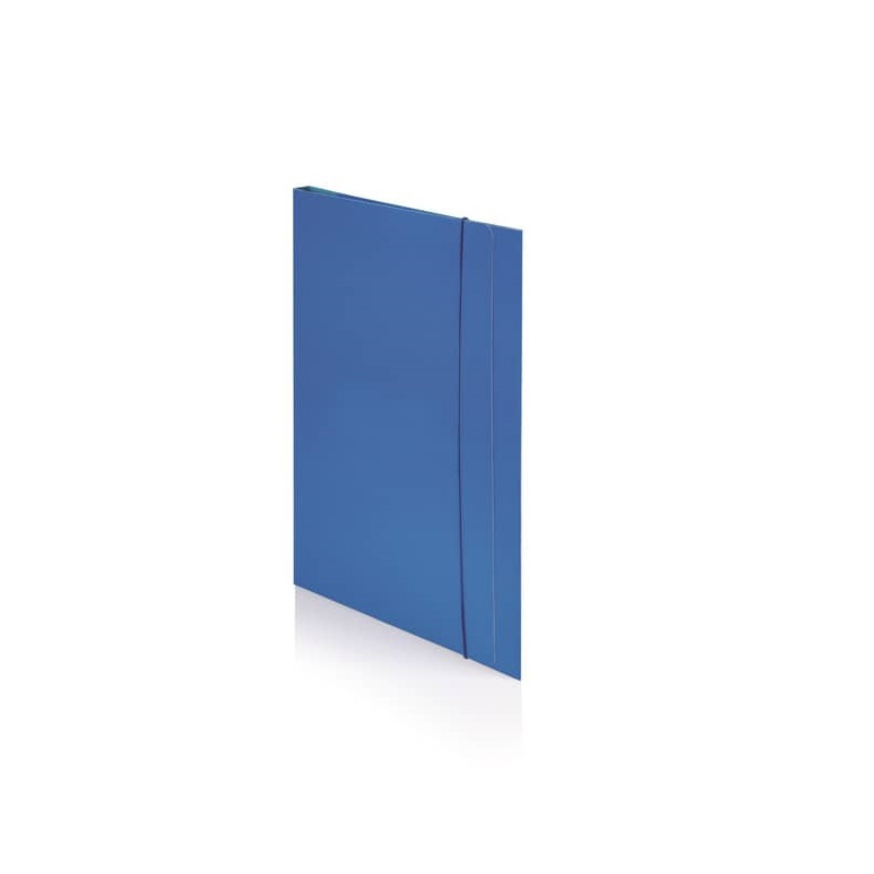 Cartelline con elastico tondo plastificata Brefiocart in presspan 25x35 cm - Blu - 0208805.BL (conf.10)-0 - Loveoffice