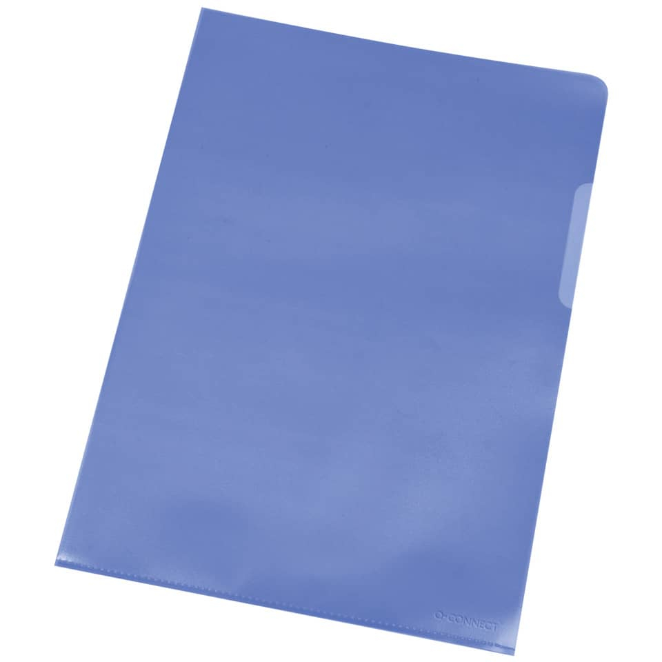 Cartelline a L A4 Q-Connect ppl ecologico - Blu - KF00307 (conf.100)-0 - Loveoffice