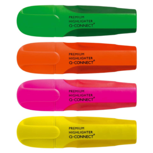 Evidenziatore Q-Connect 2-5 mm 4 colori astuccio da 4 colori - KF16041-0