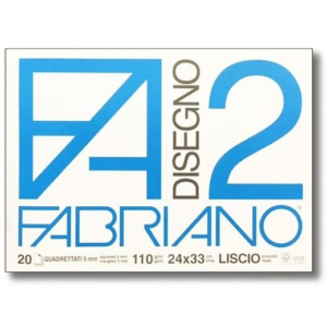 Album da disegno Fabriano F2 - Liscio - a punti metallici 110 g/m² 20 24x33 cm-0