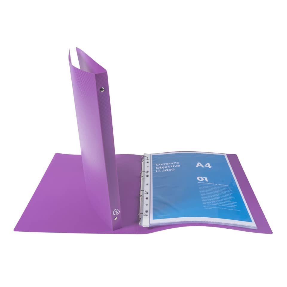 Raccoglitore ad anelli Exacompta LINEA OPACO 4 anelli ø15 mm ppl A4 - Dorso 2 cm - colore assortito-110515 - Loveoffice