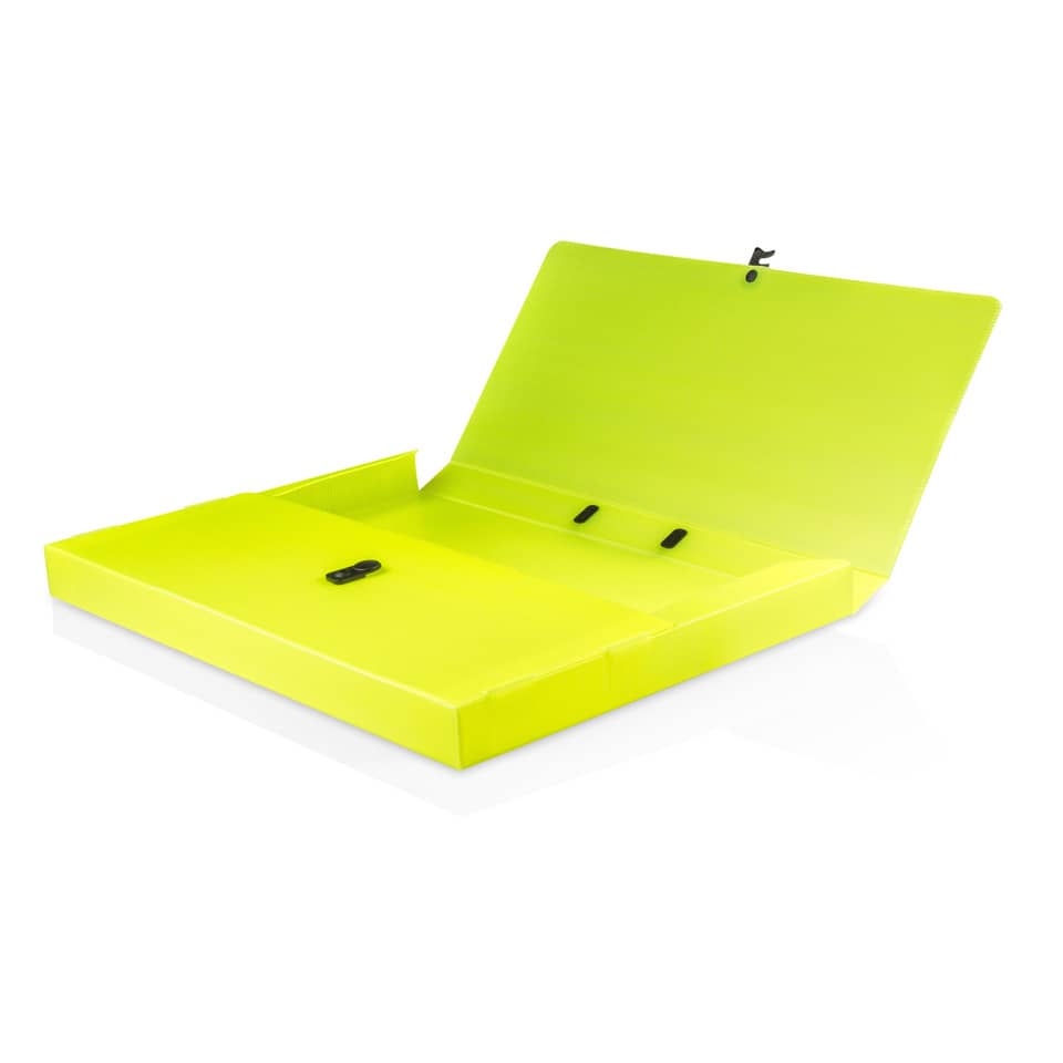 Cartellina polionda con maniglia Brefiocart 27x38 cm Dorso 5 cm colore fluo assortito-104398 - Loveoffice