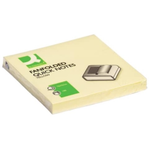 Foglietti riposizionabili a fisarmonica Q-Connect Z-Quick Notes 70 g/m² Giallo 76x76 mm - KF02161 (12 blocchetti da 100 fogli)-0