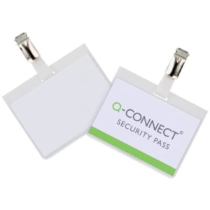 Portabadge Q-Connect 90x60 mm con clip apertura laterale - KF01562 (conf.25)-0