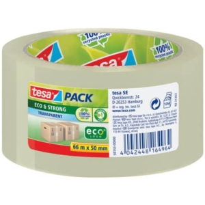 Nastro adesivo per la spedizione tesapack® eco&strong 50 mm x 66 m - Trasparente - 58153-00000-00-0
