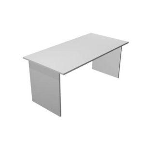 Scrivania da ufficio Grigia Artexport linea Presto 140x80x72 cm fianchi melanimicospess. 22 mm-0