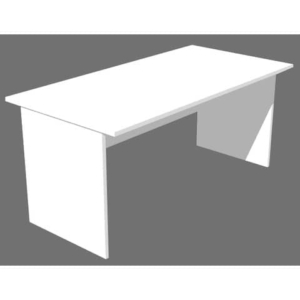 Scrivania da ufficio Bianca Artexport linea Presto 160x80x72 cm fianchi melanimicospess. 22 mm-0