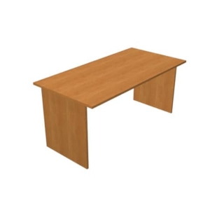 Scrivania da ufficio color Noce chiaro Artexport linea Presto 160x80x72 cm fianchi melanimicospess. 22 mm-0