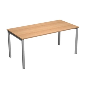 Scrivania da ufficio color Faggio Artexport Presto Venere Plus fianchi metallo 140x80x72,5 cm-0