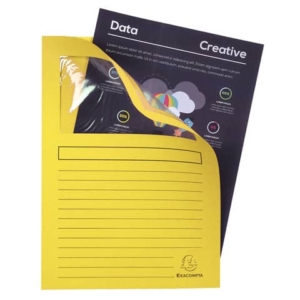 Cartelline con finestra Exacompta Forever® A4 cartoncino riciclato 120 g/m² Giallo - 50109E (conf.100)-0