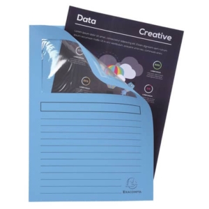 Cartelline con finestra Exacompta Forever® A4 cartoncino riciclato 120 g/m² Azzurro - 50106E (conf.100)-0