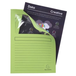 Cartelline con finestra Exacompta Forever® A4 cartoncino riciclato 120 g/m² Verde chiaro - 50107E (conf.100)-0