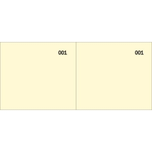 Scontrino colorato a 2 sezioni Data Ufficio blocco 100 copie prenumerate Giallo - DU160000030 (conf.10)-0