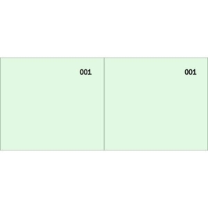 Scontrino colorato a 2 sezioni Data Ufficio blocco 100 copie prenumerate Verde - DU160000090 (conf.10)-0