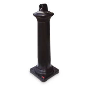 Stazione fumatori in resina Rubbermaid GroundsKeeper™ Tuscan Nero FG9W3000BLA-0
