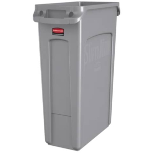 Contenitore portarifiuti Slim Jim® con canali di ventilazione Rubbermaid Grigio - FG354060GRAY-0
