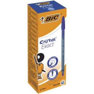 Penne a sfera con cappuccio BIC Cristal® Exact 0,7 mm Blu (conf.20)-0