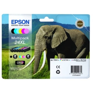 Cartucce Ink-jet Elefante 24XL Epson 6 colori C13T24384011-0