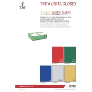 Carta regalo Kartos glossy Classic 5 colori assortiti 18023 (conf.100 fogli)-0