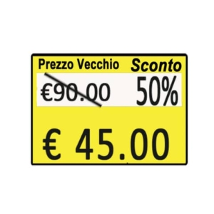 Rotolo da 600 etichette Printex prezzo/sconto 26x19 mm Giallo remov. - B10/2619/CRGSTS (conf.10 rotoli)-0