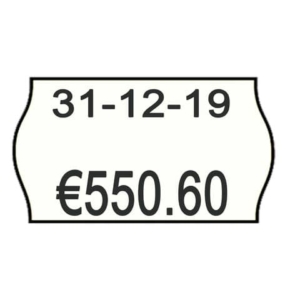 Rotoli da 1000 etichette per prezzatrice Printex sagomate 26x16 mm Bianco removibile - 2616sbr7 (conf.10 rotoli)-0
