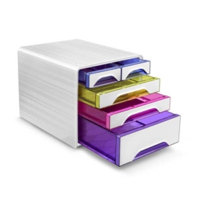 Cassettiera da scrivania CEP Smoove 360x288x271 mm Bianco 5 cassetti misti 1072130931-0