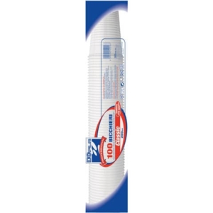 Bicchieri monouso Dopla 200 ml in polipropilene Bianco - 02022 (conf.100)-0