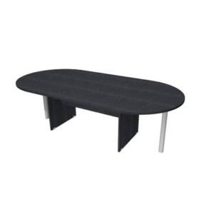 Tavolo riunione ovale Nero venato frassino Artexport Presto 220x110x72h cm-0