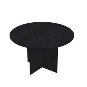 Tavolo riunione rotondo Artexport Presto 120x72h cm Nero venato frassino 60121/8-0