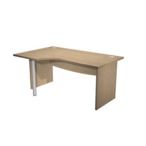 Scrivania Ufficio angolare sinistra con passacavi 180x120x73 cm color Rovere Artexport Flex fianchi melaminico + supporto metal-0