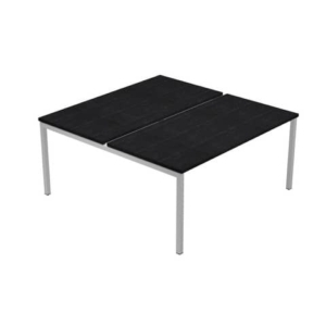 Scrivania condivisa 2 postazioni Nera venata Frassino Artexport Presto Venere Plus 160x164x72,5 cm-0