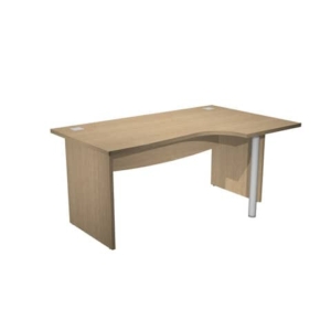 Scrivania Ufficio angolare destra con passacavi 180x120x73 cm color Rovere Artexport Flex fianchi melaminico + supporto metal-0