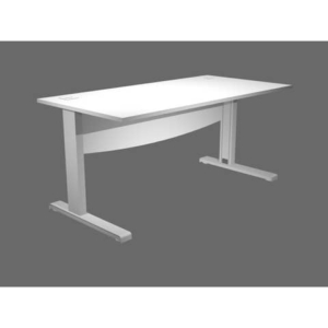Scrivania Bianca 160 cm con passacavi Artexport Flex con Modesty Panel-0
