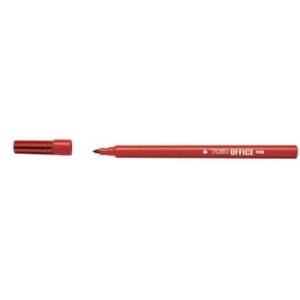 Pennarelli punta in fibra Tratto Office punta conica 0,7 mm Rosso (conf.12 pezz)-0