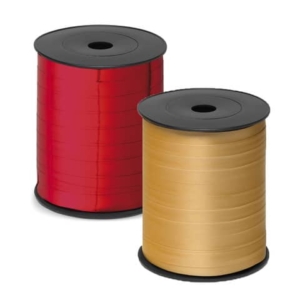 Nastro da regalo in rocchetto Rosso metallizzato Brizzolari 10 mm x 250 m-0