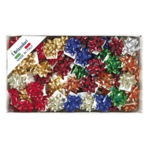 Stelle adesive per pacchi regalo Brizzolari 6,5 mm ø35 mm Assortito lucido - 2970 (conf.100)-0