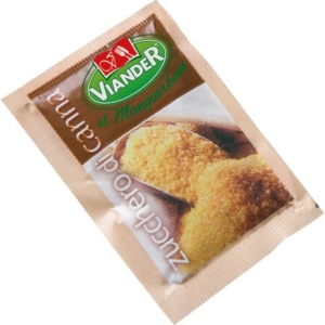 Zucchero di canna in bustine monoporzione Viander - #07034 (marsupio da 200 bustine da 5 gr)-0