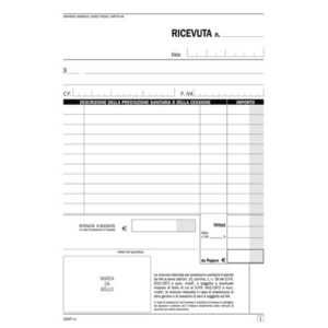 Ricevute Sanitarie registro degli onorari Flex 50/50 copie autoricalcanti 165470000-0